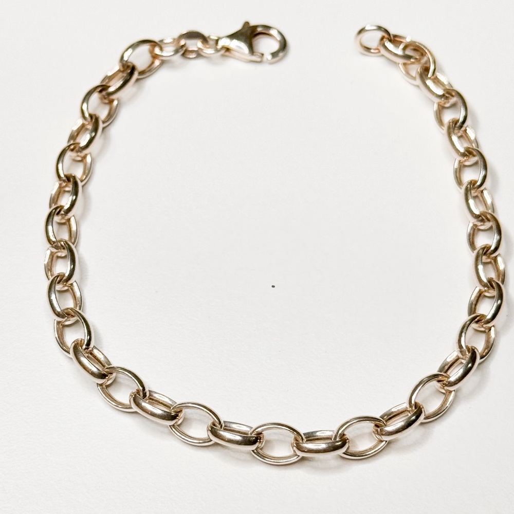 Vintage LLK .925 Sterling Silver Link Chain Bracelet